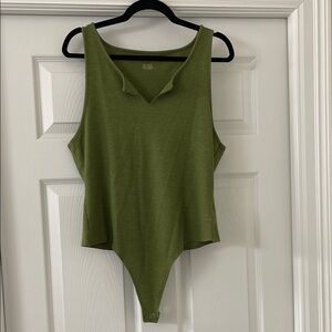 Green Sleeveless Bodysuit